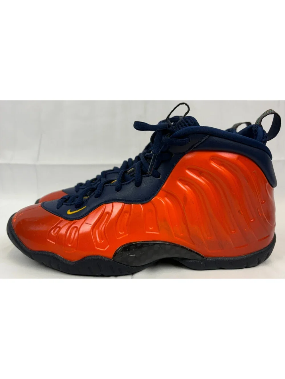 Nike Little Posite One GS Blue Void Rugged Orange Size 5.5Y Sneakers 644791-407